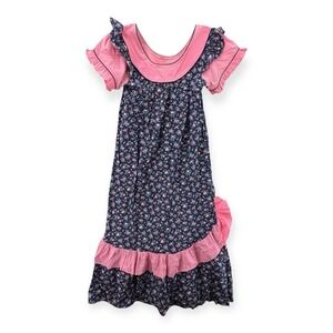 Vintage Almost Paradis Muumuu Dress Womens Small Hawaiian Floral Midi